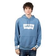 Heren Katoenen Sweatshirt Levi's , Blue , Heren