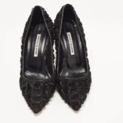 Pre-owned Lace heels Manolo Blahnik Pre-owned , Black , Dames