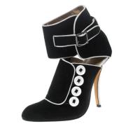 Pre-owned Suede boots Manolo Blahnik Pre-owned , Black , Dames