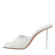 Pre-owned Leather sandals Amina Muaddi Pre-owned , White , Dames