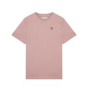 Heren Katoenen T-Shirt Lyle & Scott , Pink , Heren