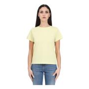 Gele Chicory Indivia Korte Mouw T-shirt Pinko , Yellow , Dames