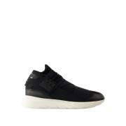 Zwarte Leren Qasa Sneakers Y-3 , Black , Heren