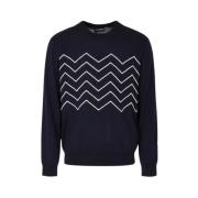 Gedrukte Pullover Emporio Armani , Blue , Heren