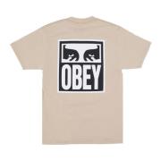 Streetwear Eyes Icon 2 T-Shirt Obey , Beige , Heren