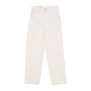 Witte Rinsed Single Knee Pant Carhartt Wip , White , Heren