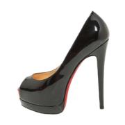 Pre-owned Leather heels Christian Louboutin Pre-owned , Black , Dames