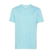 Clear Blue Crewneck T-shirt met Signature Pony Borduursel Polo Ralph L...