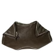 Pre-owned Leather clutches Alexander McQueen Pre-owned , Green , Dames