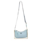 Pre-owned Leather clutches Prada Vintage , Blue , Dames