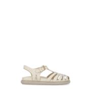 Beige Leren Gladiator Sandalen Marni , Beige , Dames