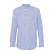 Blauwe Button-Down Shirt met Handtekening Pony Polo Ralph Lauren , Blu...