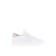 Witte Veterschoenen met Roze Achterspoiler Panchic , White , Dames