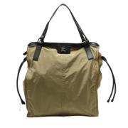 Pre-owned Leather totes Burberry Vintage , Green , Dames