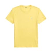Gele Crewneck T-shirt met Geborduurde Pony Polo Ralph Lauren , Yellow ...