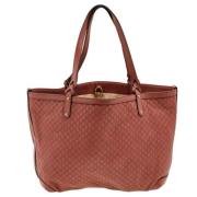 Pre-owned Leather totes Gucci Vintage , Orange , Dames