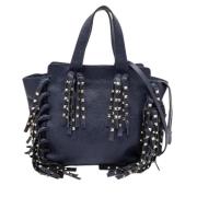 Pre-owned Leather totes Valentino Vintage , Blue , Dames