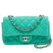 Pre-owned Leather chanel-bags Chanel Vintage , Green , Dames