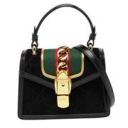 Pre-owned Leather handbags Gucci Vintage , Black , Dames