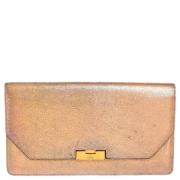 Pre-owned Leather clutches Gucci Vintage , Brown , Dames
