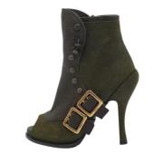 Pre-owned Leather boots Dior Vintage , Green , Dames