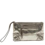 Pre-owned Leather clutches Michael Kors Pre-owned , Gray , Dames