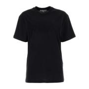 Zwarte katoenen T-shirt JW Anderson , Black , Dames
