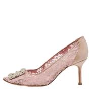 Pre-owned Lace heels Manolo Blahnik Pre-owned , Pink , Dames