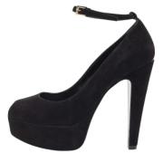 Pre-owned Suede heels Louis Vuitton Vintage , Black , Dames