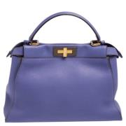 Pre-owned Leather handbags Fendi Vintage , Purple , Dames