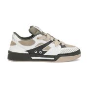 Grijze Sneakers met Platte Veters Dolce & Gabbana , Gray , Heren