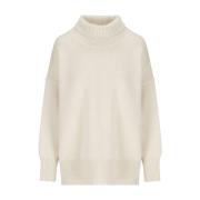 Witte Cashmere Trui met Hoge Hals Chloé , White , Dames