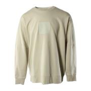 Beige Diagonal Fleece Sweater C.p. Company , Beige , Heren