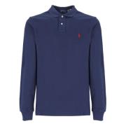 Blauw Katoenen Poloshirt met Iconisch Pony Borduurwerk Ralph Lauren , ...