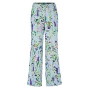 Washington Wijde Fit Bloemenprint Broek Marc Cain , Multicolor , Dames