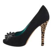 Pre-owned Suede heels Giuseppe Zanotti Pre-owned , Black , Dames