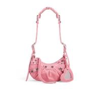 Flamingo Pink Mini Le Cagole Schoudertas Balenciaga , Pink , Dames