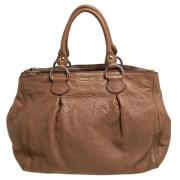 Pre-owned Leather totes Miu Miu Pre-owned , Brown , Dames