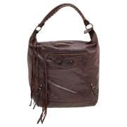 Pre-owned Leather totes Balenciaga Vintage , Brown , Dames