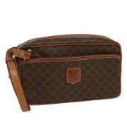 Pre-owned Canvas clutches Celine Vintage , Brown , Dames