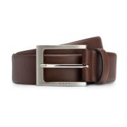 Barnabie Leren Riem met Gesp Hugo Boss , Brown , Heren