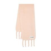 Roze Mohair Blend Franje Sjaal Jil Sander , Pink , Dames