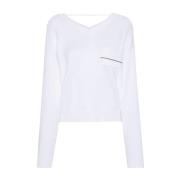 Witte Sweatshirts voor Vrouwen Brunello Cucinelli , White , Dames