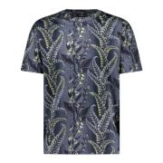 Zijden Print T-Shirt, Gemaakt in Italië Etro , Gray , Heren