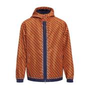 Geometrische Monogram Print Jas Gucci , Orange , Heren