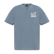 T-shirt met logo Emporio Armani EA7 , Blue , Dames