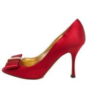Pre-owned Satin heels Dolce & Gabbana Pre-owned , Red , Dames