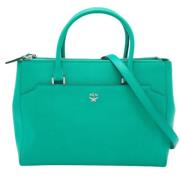 Pre-owned Leather totes MCM Pre-owned , Green , Dames