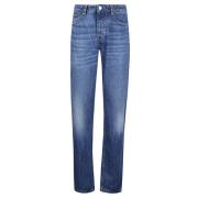 Blauwe Katoenen Jeans Ami Paris , Blue , Heren