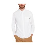 Witte Katoenen Overhemd met Amerikaanse Kraag A.p.c. , White , Heren